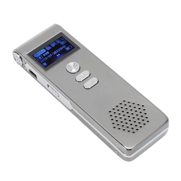 Röstinspelare MP3 WAV 192kbps Brusreducering Dubbel Mikrofon Lösenordsfunktion Digital inspelare med Hörlurar 8G