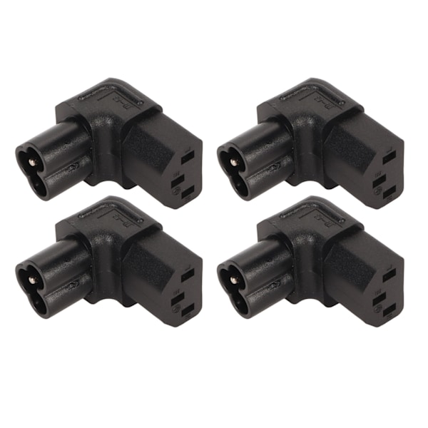 4 ST IEC320 C6 till IEC320 C13 Strömadapter Plug and Play C6 till C13 Rätvinklig 90 Graders Strömadapter för UPS PDU Server