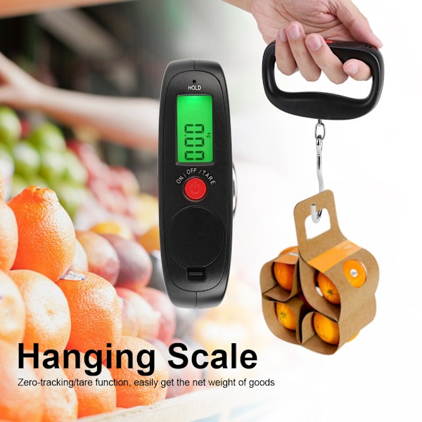 WEIHENG 50kg/10g Digital Hängande Krok Våg LCD Elektronisk Fickvåg Bagagevåg