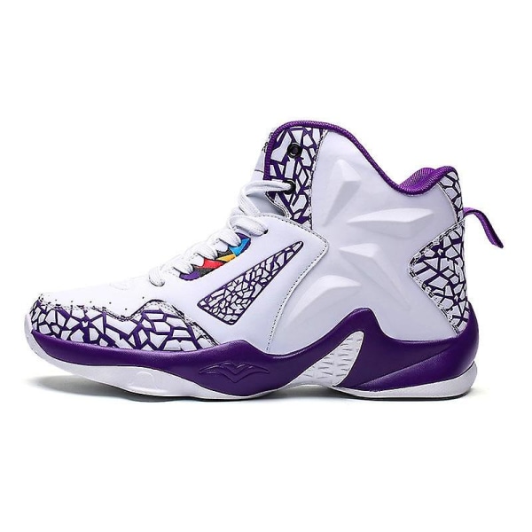 Vinterbasketskor, Sneakers för män white purple 37