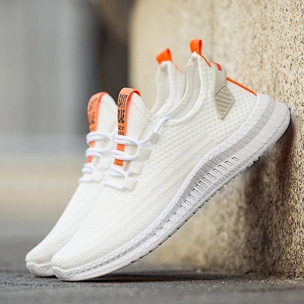 Fashionabla sneakers herrskor fritidsskor White 43