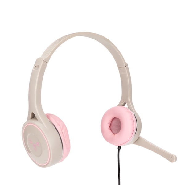 Barnhörlurar Stereo Vikbara Andningsbara På Örat USB-trådbundna Barnheadset för Flygresor