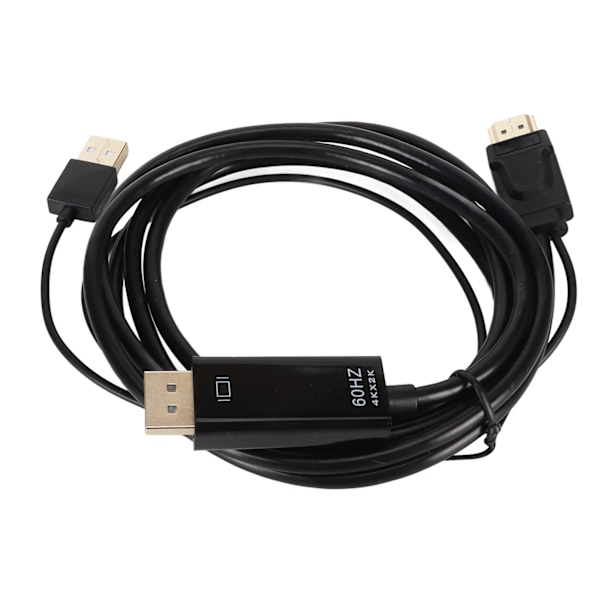 HD Multimedia Interface till DP-kabel 4K 60Hz Plug and Play Skärmkonverteringskabel för PS3 för Xbox PC-skärm