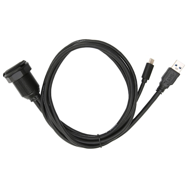 USB3.0 Monteringskabel Aluminiumlegering 1m/3.3ft Vattentät Datakabel med LED-ljus för Bärbara Datorer TV-apparater