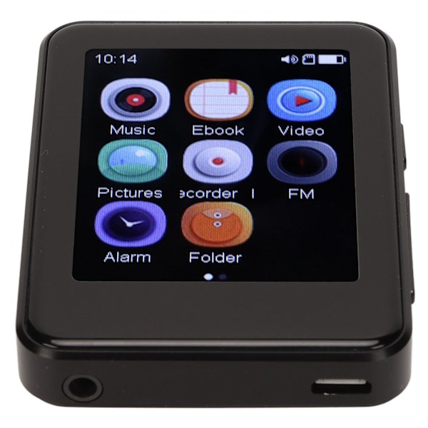 MP3 MP4-spelare Bluetooth 5.0 HiFi Lossless 2,5 tum pekskärm inspelning musikspelare med högtalare radio 32GB