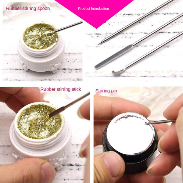 5 st nålskopa pincett för glitter och silikonhartsform form