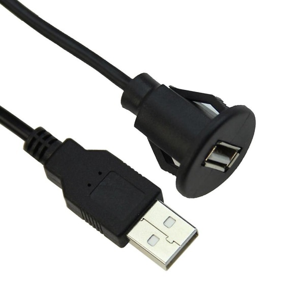 1m Car Dash fordonsinstrumentbräda Flush Mount USB 2.0 Socket förlängningspanelkabel