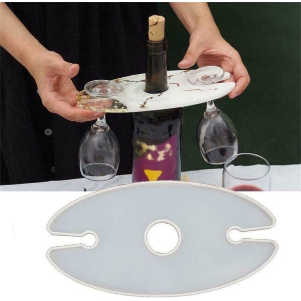 Epoxiform form Vinställ Form Rödvinsglasbricka, uppgraderad form Flaskkoppshållare Form 2