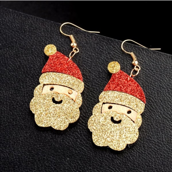 3 par Santa Claus örhängen söta legering jul örhängen fashionabla smycken present till kvinnor örhänge accessoarer