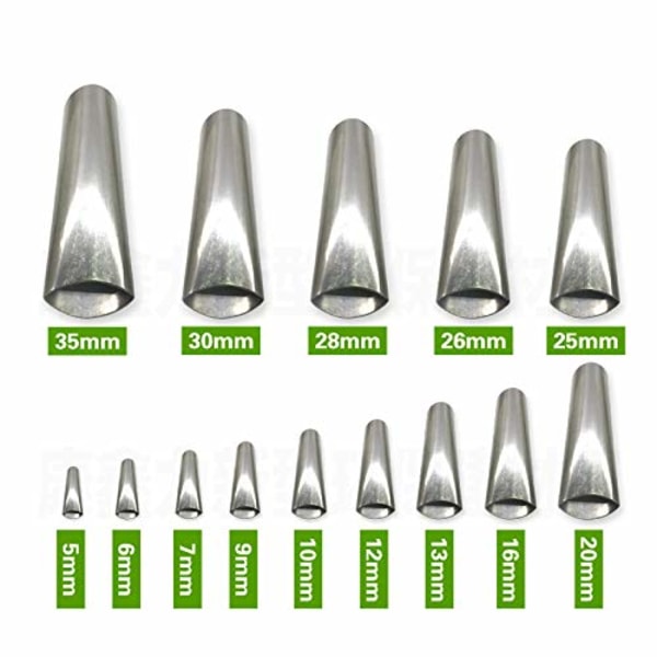14 st rostfritt stål tätningsmunstycke set, tätningsmedel efterbehandlingsverktyg kitt för fogningsverktyg för kök badrumsfönster