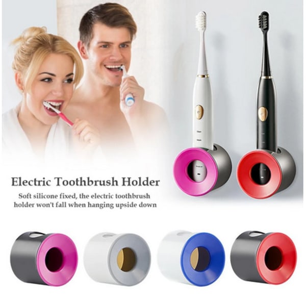 Elektrisk organizer, elektrisk tandborsthållare självhäftande, du behöver inte slå, håll tandborsten torr Sea blue and white