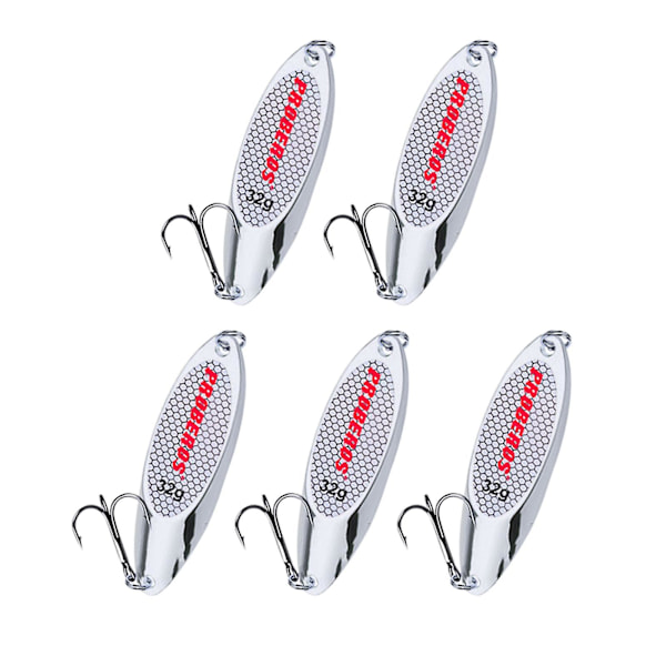 5 st Fiske Skedar Lockbeten Metall Vertikal Bass Beten Och Lockbete