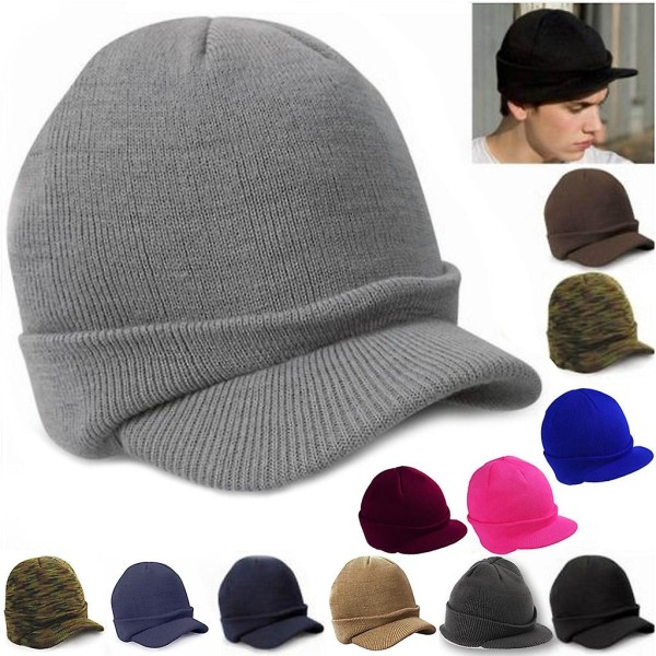 Sticka Baggy Beanie Hat Tjocka Stickad Värming Man Hustru Presentmaterial Dekor