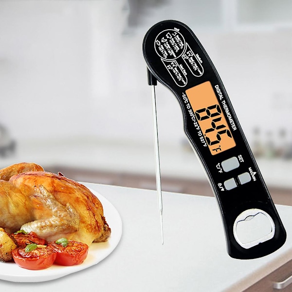 Digital termometer för omedelbar avläsning av kött, kök, matlagning, godis