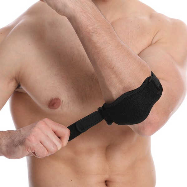Tennisarmbågsstöd Armbågsstöd för män och kvinnor Golfare Armbågsstödsrem med kompressionsdyna