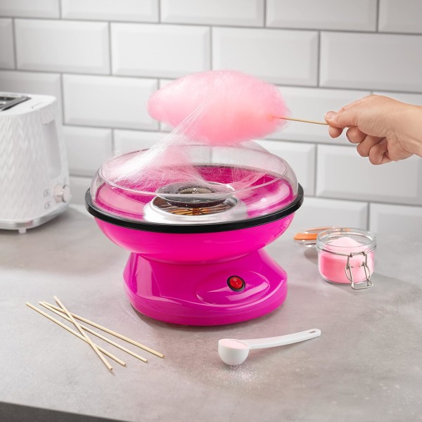 Rosa Candy Floss Maker Home Sugar Automatisk Elektrisk Fancy Mini Marshmallow Machine