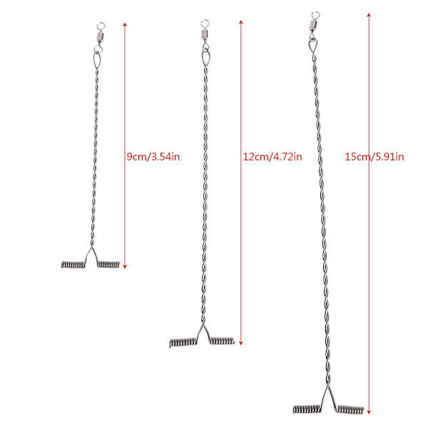 Fiskewire Arm10pcs med swivel för T-formad rostfritt stål 9 12cm