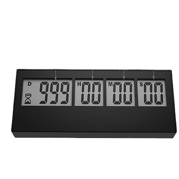 Nedräkningsklocka Timers Lcd Digital Countdown Digital Timers Plas Black