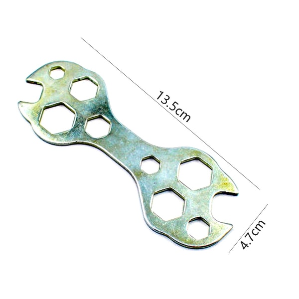 Flerfunktionscykelnyckel, verktygssats för cykelreparationer, multifunktionsnyckel för mountainbikecykel i stål 10 mouth wrench