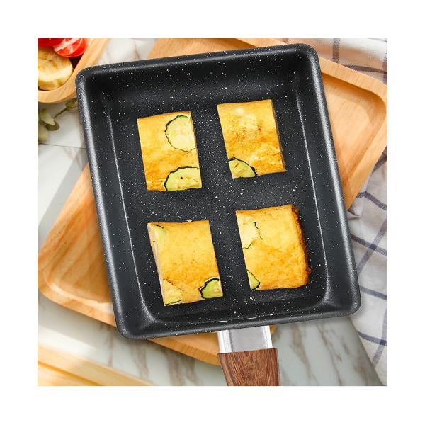 Japansk omelettpanna, non-stick tamagoyaki stekpanna hemmaköksredskap för induktion