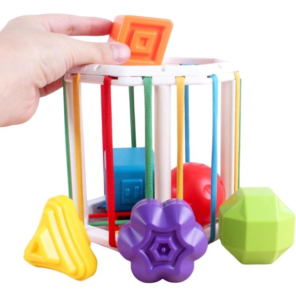2st Sensorisk sorteringsfack - Formsortering Sensoriska leksaker Smart Brain - Leksaker för tidig inlärning för flickor Pojkar Presenter Ålder 1 och 2