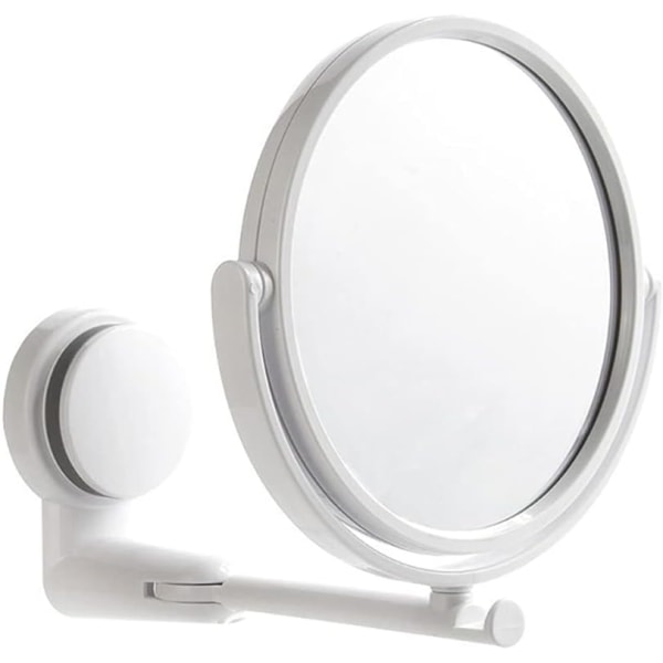 Väggmonterad spegel Vikbar sminkspegel spegel sminkspegel 360 graders roterande spegel med stark sugkopp 1 st