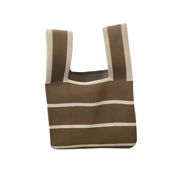 Handväska Casual Polyester Randig Tote Bag Kvinnor För Sommar Shopp