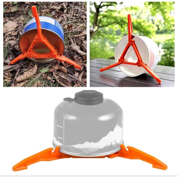 Gastankfäste Utomhusfällbar utomhuscamping Gastankfäste Flaskhylla Camping Canister Stand Hållare Verktyg orange