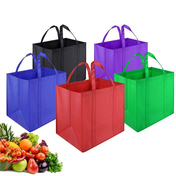 Återanvändbar shoppingväska Vikbar tygpåse för livsmedelsbutiker Flerfunktionsväska för tunga tyger Vattentät White