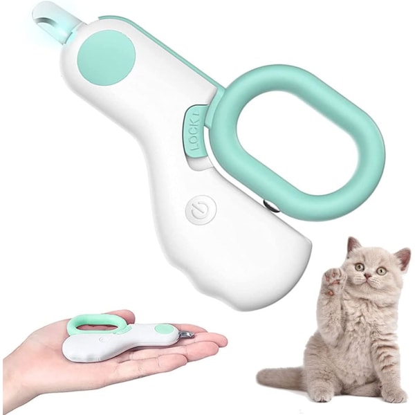 3st Nagelklippare för katt med LED-ljus Säkerhet Nagelklippare för husdjur Kattkloklippare Sax Hundnagelklippare Undvik överdriven