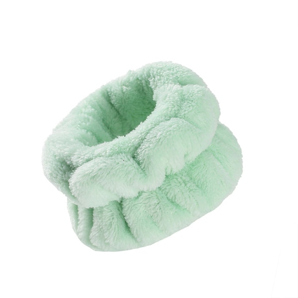 Handled Spa Tvättband Mikrofiber Handdukstvätt Handduksband Armband för att tvätta ansiktsabsorberande armband Handledssvettband Green