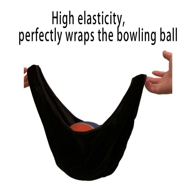 Bowling gungbräda 2-pack, bowling polerväska Hållare för rengöring av bollar (svart)
