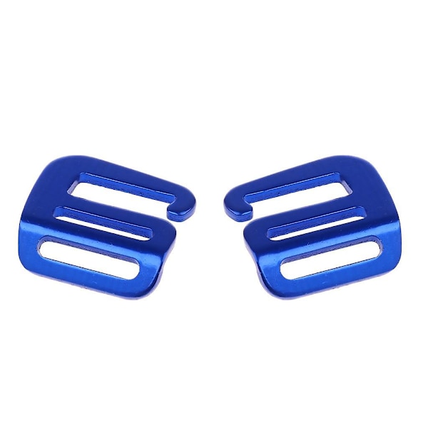 4 par blå och röda 25 mm spännen för band i aluminium G-krok för Lu