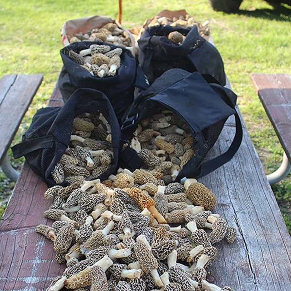 Svampfoderpåse, svamppåse med justerbart axelbälte Mesh foderpåse Plockpåse Svampkorg, 1 st coffee color