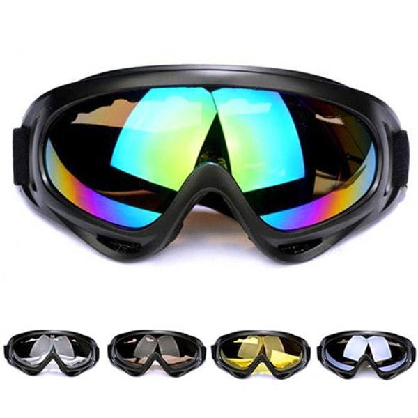Skyddsglasögon utomhus - vindtäta motorcykel- och elcykelglasögon med UV400-skydd yellow