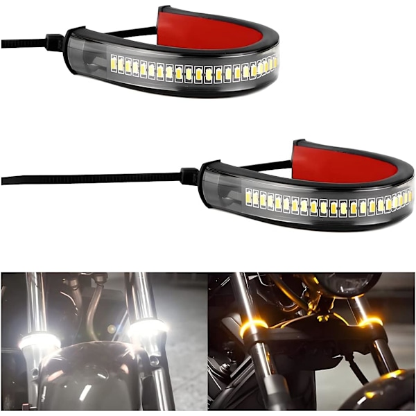 2-pack LED-blinkers och positionsljus till motorcykel