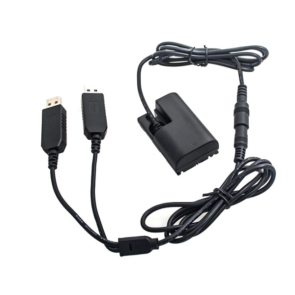 Dr-e6 Dummy Batteri Dubbel USB kabel för 5d2 5d3 5d4 6d 60d 70d 80d kamera
