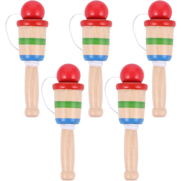 Wooden Catch Ball Cup och Ball Game Balanced Game Kids Educational Products for Backyard Park