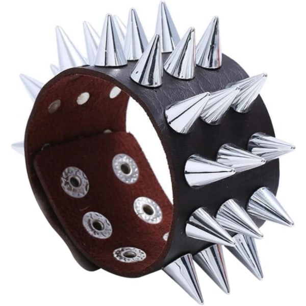 2st Herrarmband, Spike Studded Armband Punk Armband Armband för män kvinnor