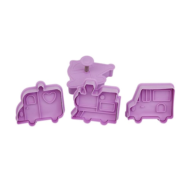 4 st Cartoon For Cars Fondant Biscuit Stamper Diy Cake Cooking M