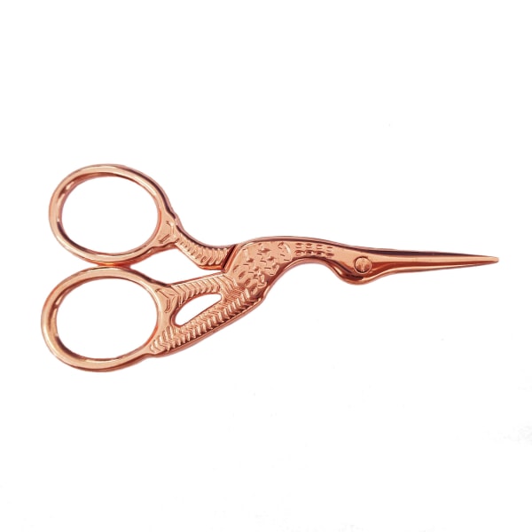 Broderisax, handarbetssax med spetsig spets i rostfritt stål, små saxar för broderi, hantverk, nålarbete 2 st, 11,5 cm rose gold