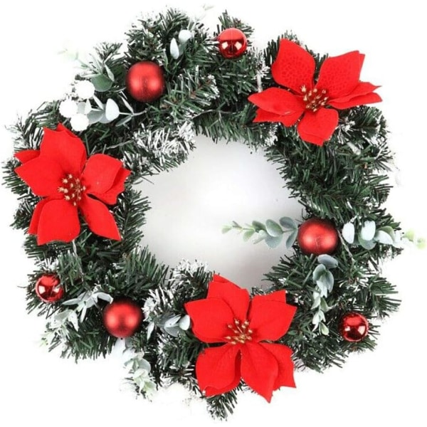 Christmas Wreath LED String Lights Ytterdörren Hängande Garland Holiday Dekorationer