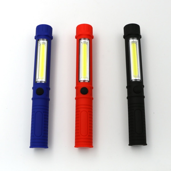 Bärbar Mini Pen Light Arbetsinspektionslampa COB LED Multifunktion Underhållsficklampa Handfackla Lampa Använd 1st red