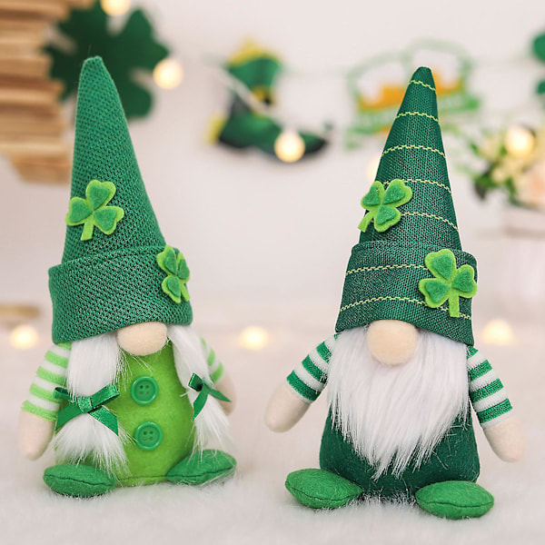 Patrick's Day Gnome Decor Plysch Irländsk Leprechaun Skandinavisk Till B