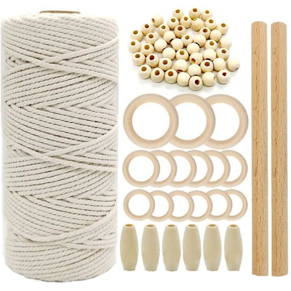 Macrame Thread Kit Macrame Beads Kit Gör det självtillbehör för vuxna tonåringar nybörjare