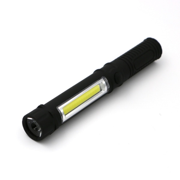 Bärbar Mini Pen Light Working Inspection Light COB LED Multifunktions Underhållsficklampa Hand Ficklampa Använd 1st black