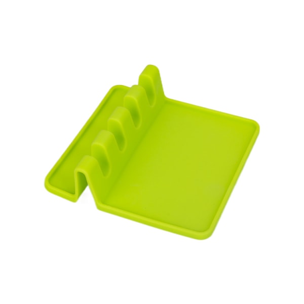 Skedstöd i silikon för spis med droppplatta Värmebeständig, BPA-fri redskapshållare Skedhållare för köksbänk G green