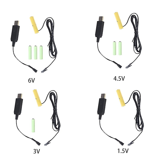 Usb Aaa Batteri Eliminator Kabel För Aaa Batteridriven Radio G 1.5V