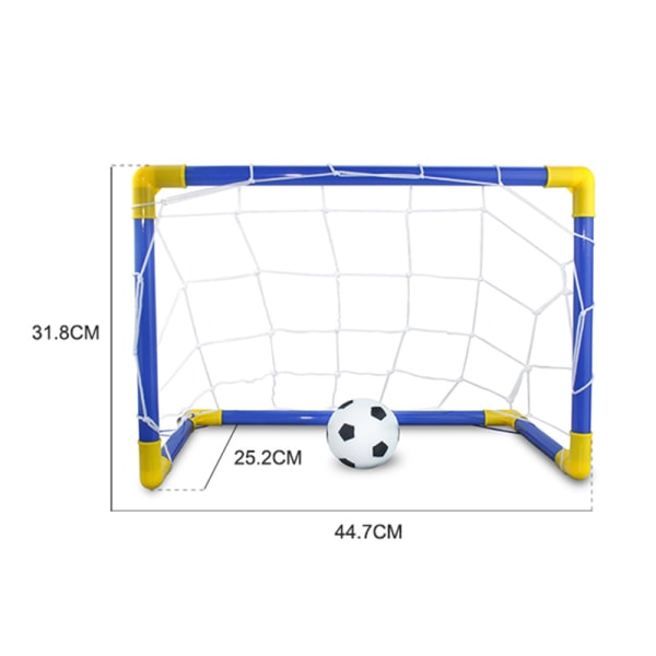 Mini fotbollsmål för barn inomhus och utomhus, fotbollsmål med nät, present till barn, plast, 44 cm, 1 st