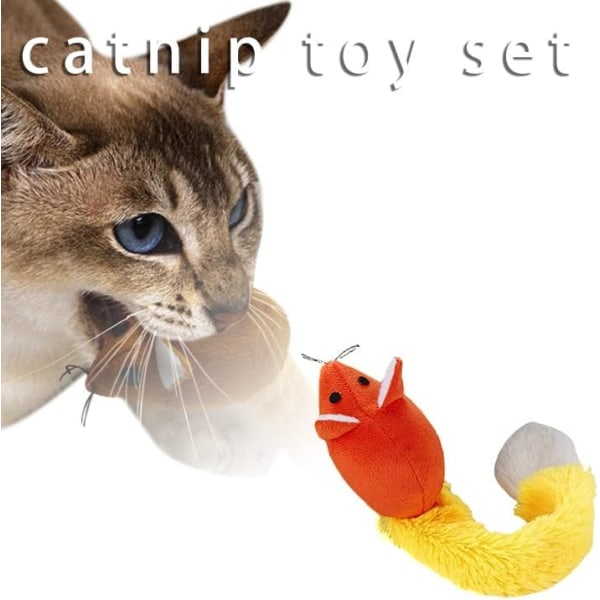 Catnip Toys Catnip Chew Plyschleksak Catträningsleksak för Cat Dekompressionsträning 1st